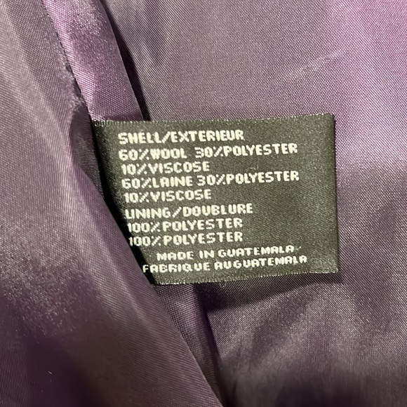 Gorgeous purple double breasted pea coat by DKNY - Picture 7 of 7